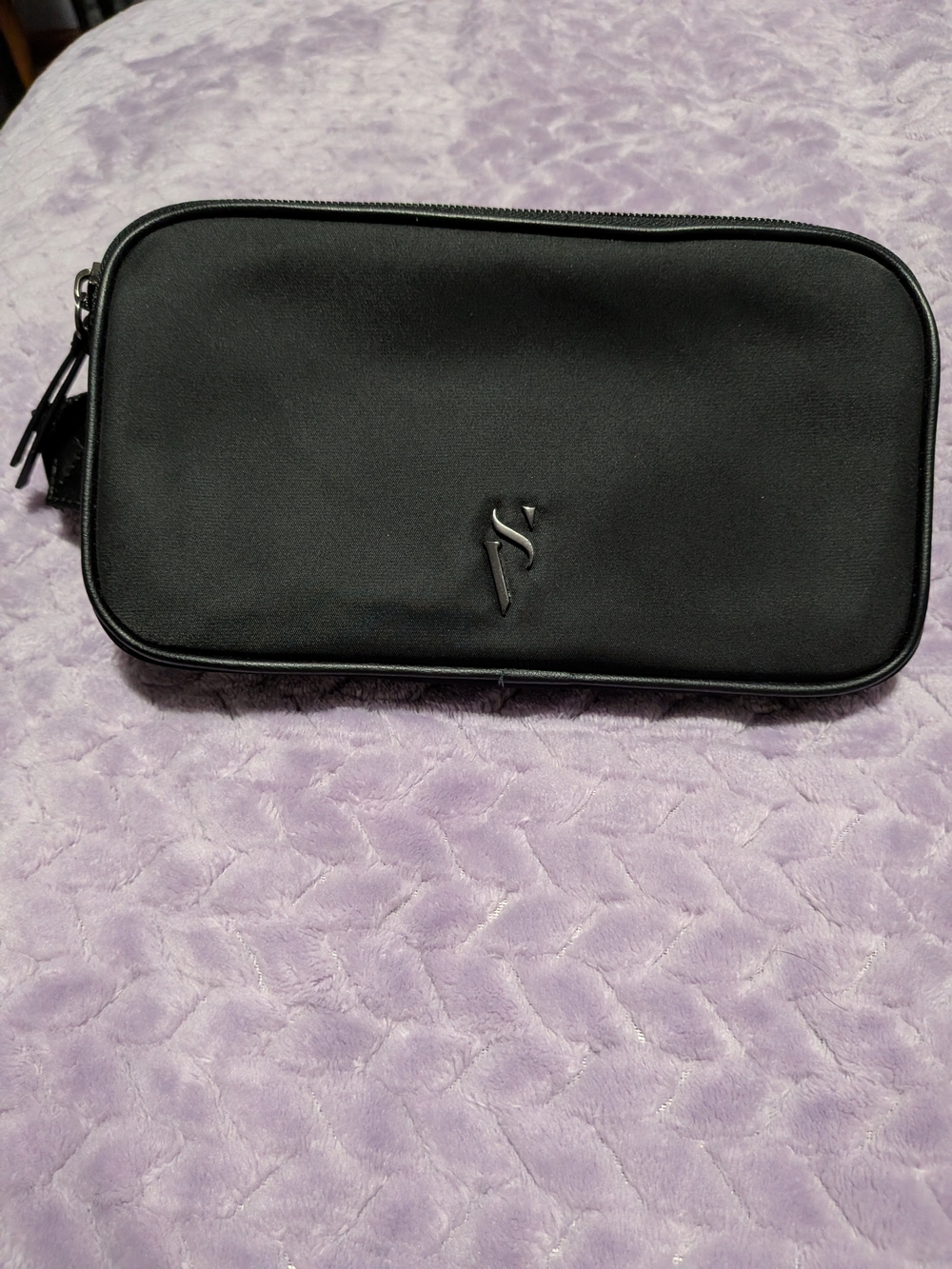Black Women's Belt Bag with Sleek Logo